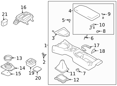 Center Console for 2000 Mazda Miata #0