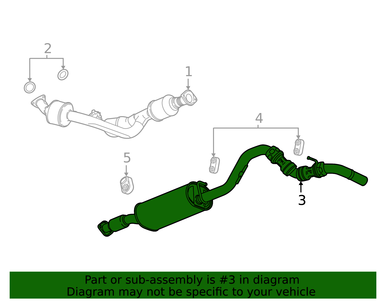 2018-2025 GM Muffler W/Tailpipe 85516773 | TascaParts.com