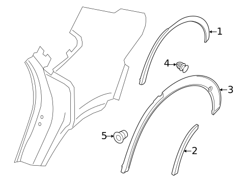 Exterior Trim - Quarter Panel for 2022 Porsche Cayenne #1