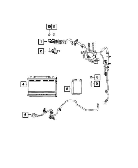 Battery, Battery Tray and Cables for 2021 Jeep Gladiator #4
