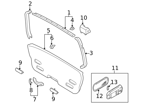 Interior Trim for 2002 Nissan Quest #0