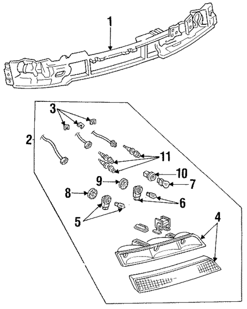 Headlamp Components for 1993 Lincoln Mark VIII #0