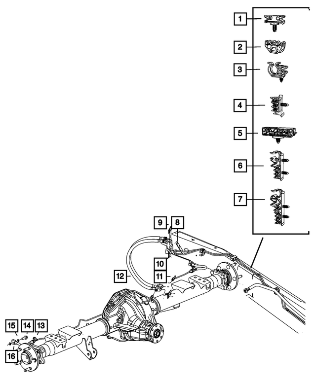 55366803AA - Fuel: 6 Way Clip for Mopar Image