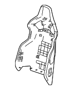 84010081 - : Fusion Gray Metallic Driver Seat Back Cushion Finish Panel for Chevrolet: Corvette Image