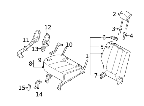 Second Row Seats for 2009 Kia Rondo #3
