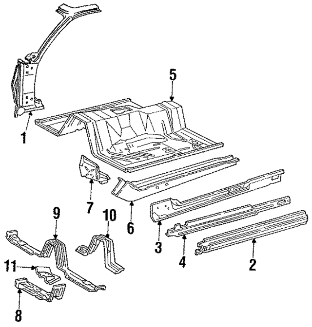 E9SZ4A315A - Body: Reinforcement for Ford Image