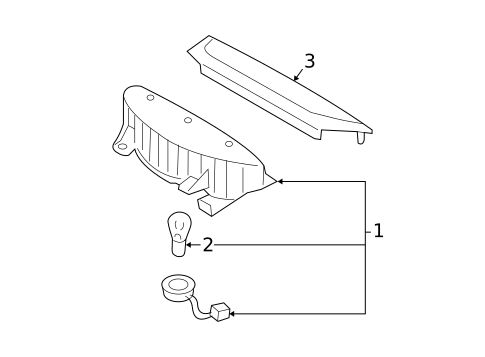 High Mounted Stop Lamp for 2009 Kia Spectra #0