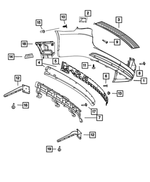 68156768AA - Frame, Bumper and Fascia: Blind Spot Detection Bracket Kit for Chrysler: Town &amp; Country | Dodge: Grand Caravan | Ram: C/V Image