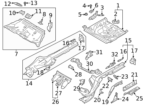 Rear Floor & Rails for 2019 Audi A6 Quattro #0