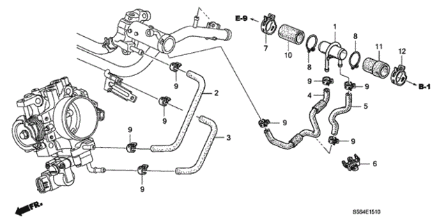 Water Hose for 2004 Honda Civic #0