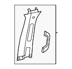 6DQ04BD1AH - Body: Upper Center Pillar Trim for Ram: 1500 Image