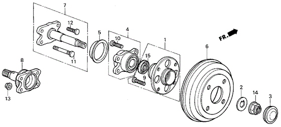 Rear Brake Drum for 1984 Honda Civic #0