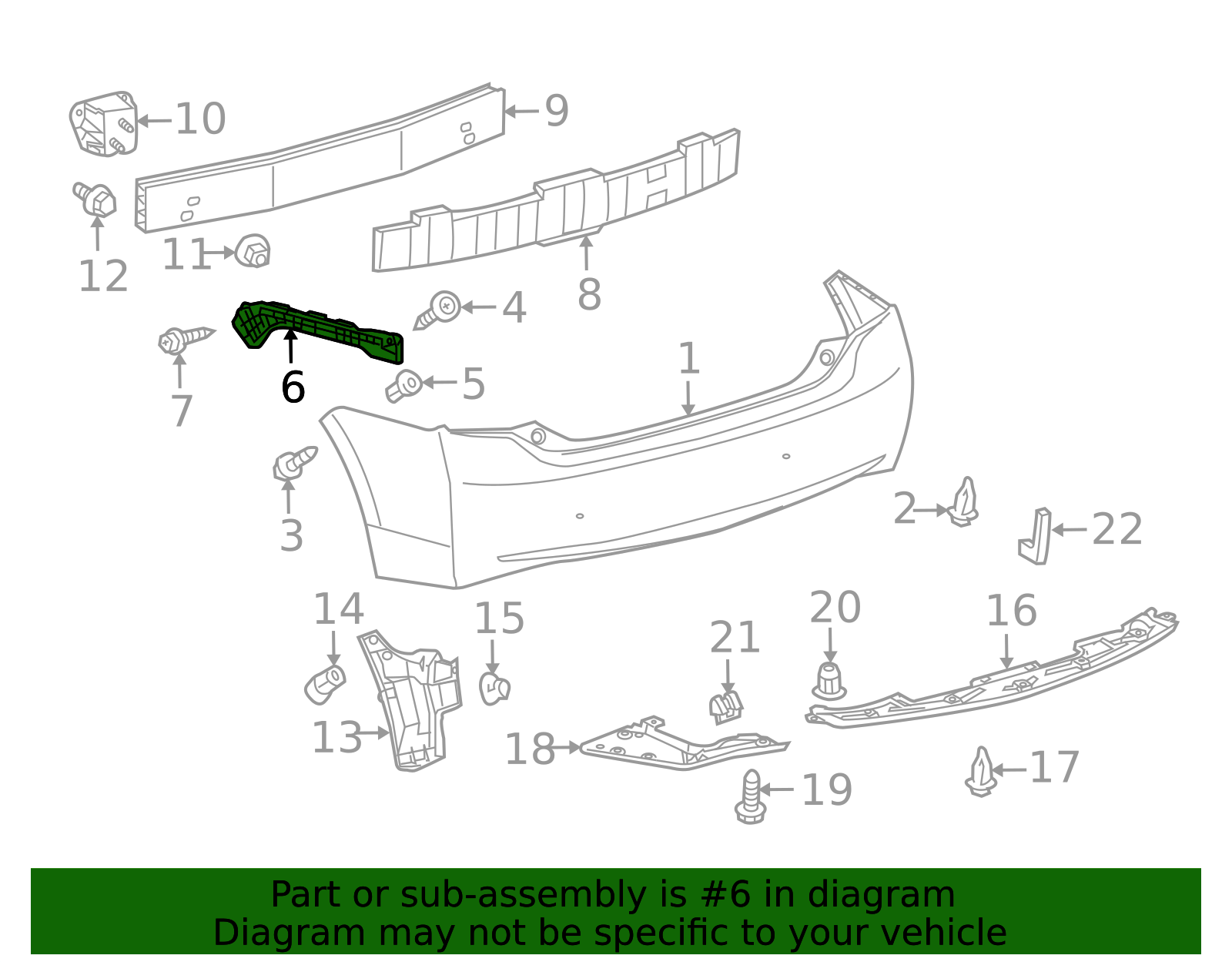 New Rear Left Bumper Cover Bracket Retainer For Toyota Prius 2004-2009 - Driver Side Replacement