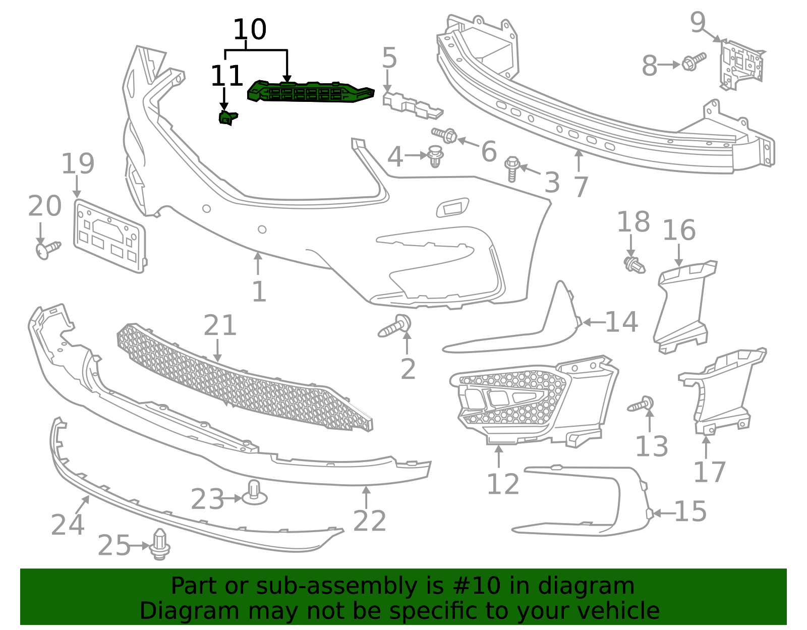 2019-2021 Acura RDX Upper Front Left Driver Bumper Corner