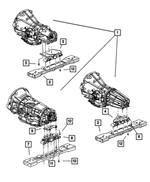 52129170AH - : Transmission Support Bracket And Insulator for Mopar Image