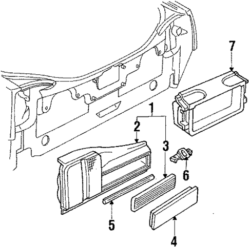 Tail Lamps for 1988 Oldsmobile Cutlass Calais #0