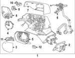 85009072 - Body: Mirror Assembly for Chevrolet: Silverado EV Image