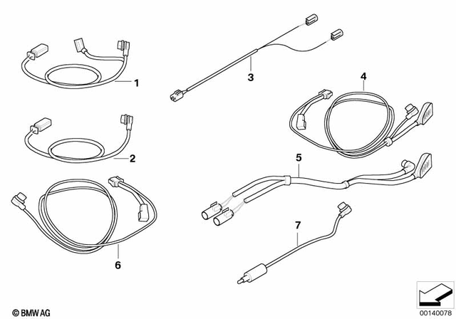 71607686670 - Navigation &amp; Communication: Connect.Cable For Navigation System - II/Iii for BMW-Motorrad Image