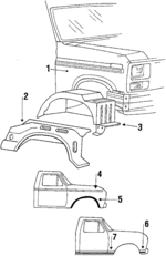 E6TZ16005A - Body: Fender for Ford: Bronco II, Ranger Image