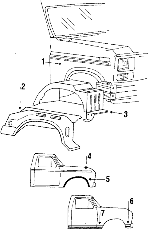 Fender & Components for 1985 Ford Ranger #0