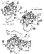 4596711AB - Air Conditioning &amp; Heater: Heater Supply Hose for Mopar Image