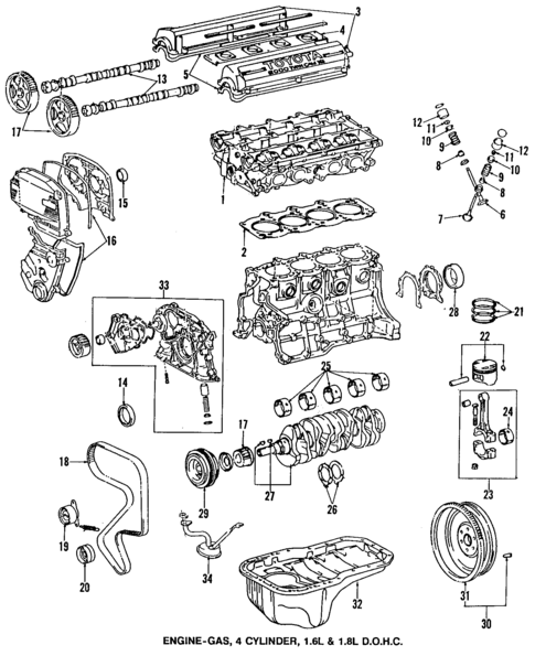 Engine Parts for 1997 Toyota Corolla #0