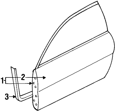 Door & Components for 1995 Dodge Neon #0