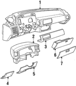 E7ZZ6104320A - Body: Instrument Panel for Ford: Mustang Image