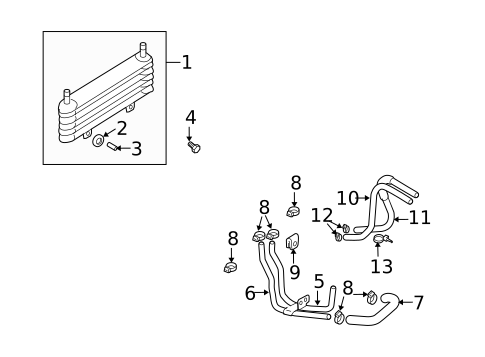 Oil Cooler for 2003 Hyundai XG350 #0