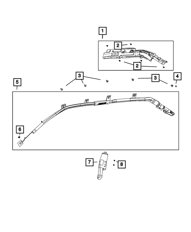 68448478AE - Restraints: Side Curtain Air Bag, Right for Mopar Image