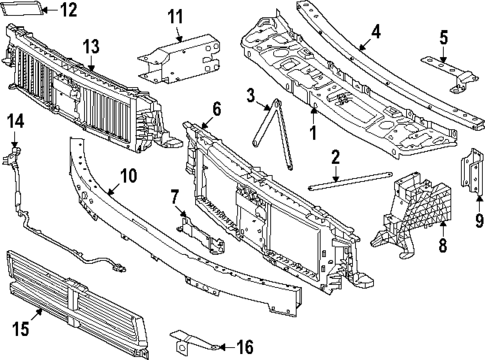 RADIATOR SUPPORT for 2025 Mercedes-Benz GLC63 AMG S E Performance #0