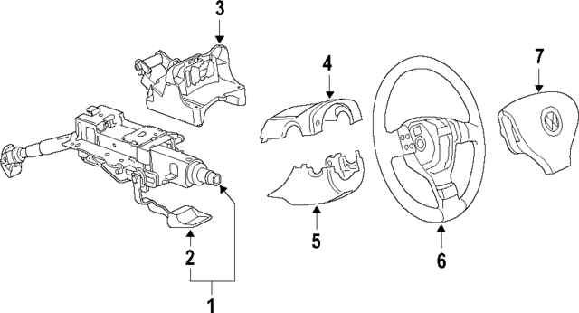 3C0419091QTMV - : Steering Wheel for Volkswagen Image