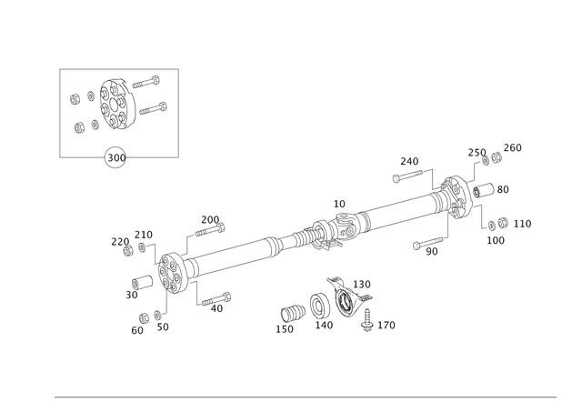 2044106606 - Propeller Shaft: Propeller Shaft for Mercedes-Benz: C300, C350 Image image
