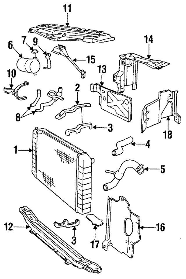 8603899 - Cooling System: Radiator for Volvo: 740, 940, 960 Image