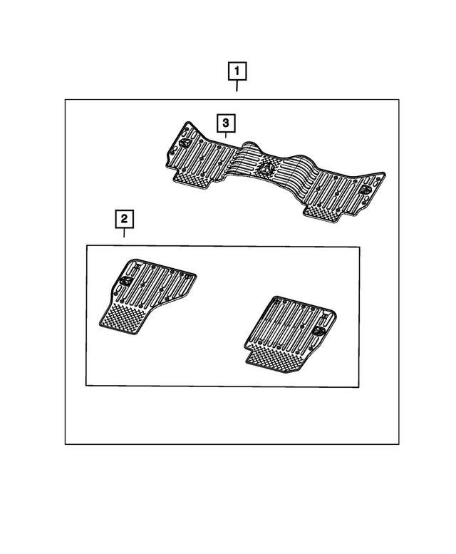 7GU331X7AC - Interior Trim: Floor Mat Kit for Ram: 1500 Image