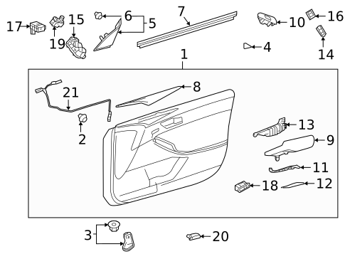Interior Trim - Front Door for 2019 Toyota Avalon #0