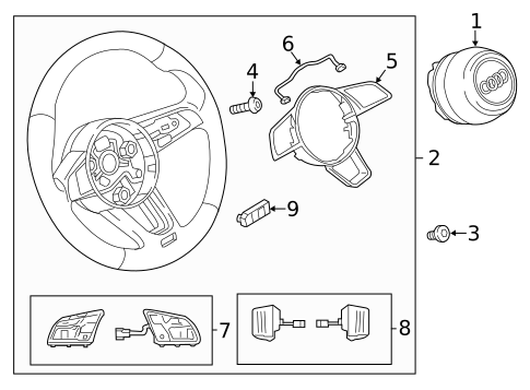 Steering Wheel & Trim for 2019 Audi RS5 Sportback #1