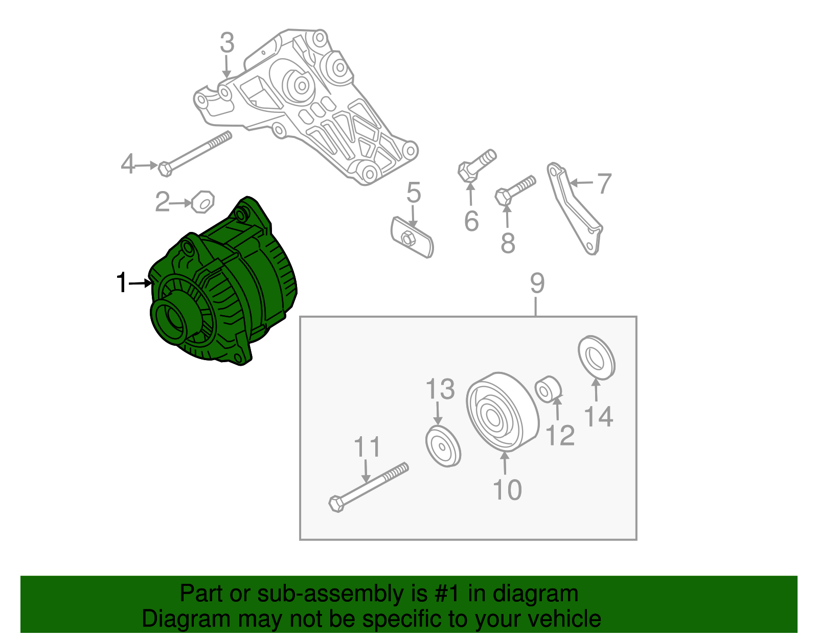 2006-2021 Nissan Alternator 23100-ZH00D | TascaParts.com