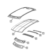 68595350AB - Body Sheet Metal Except Doors: Sunroof Reinforcement for Mopar Image