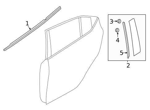 Exterior Trim - Rear Door for 2022 Mazda 3 #2