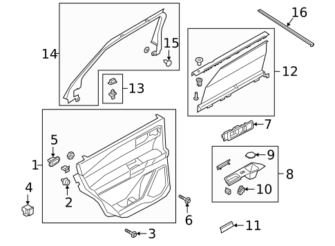 Interior Trim - Rear Door for 2025 Ford Explorer #0