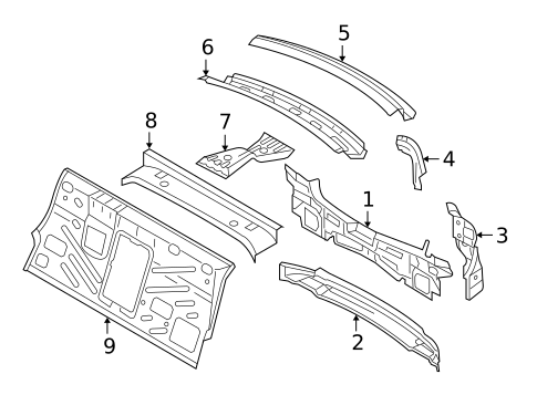 Rear Body for 2006 Volkswagen Phaeton #0