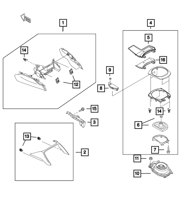 « 6GE27U0DAA – Interior Trim : Sélecteur De Rapport Encadrement pour Mopar Image »
