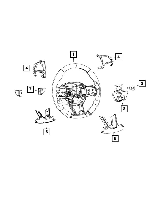 5RB85JSLAA - : Steering Wheel Bezel for Mopar Image