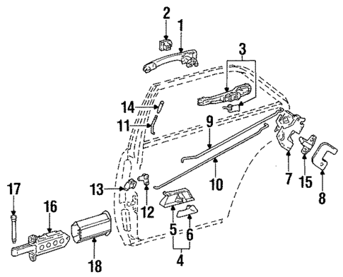 Rear Door for 1993 Mercedes-Benz 300TE #1