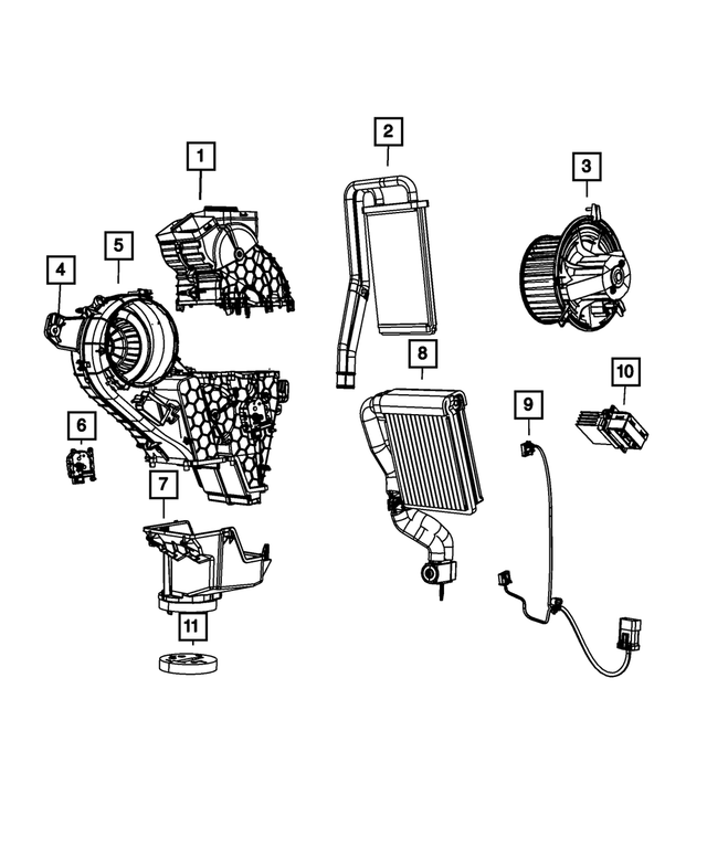 68125546AA - Air Conditioners and Heaters: A/c And Heater Wiring for Mopar Image
