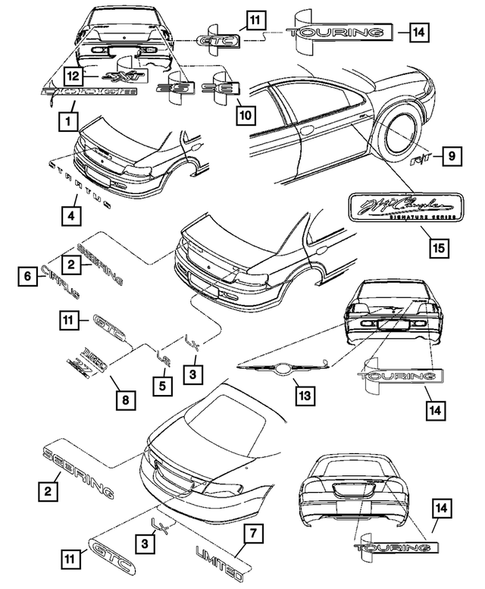 Nameplates for 2006 Chrysler Sebring #0