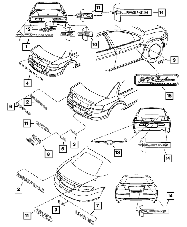 55370001AA - : Nameplate for Mopar Image