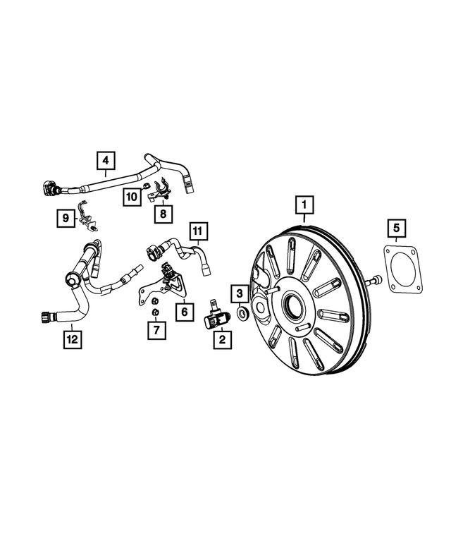 68166807AB - : Power Brake Booster for Mopar Image