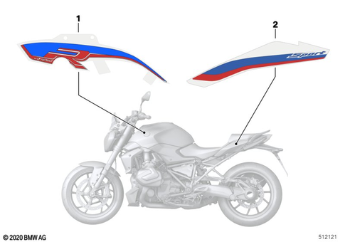 Stickers, Labels, Adhesive Film Strips for 2020 BMW-Motorrad R 1250 R #3